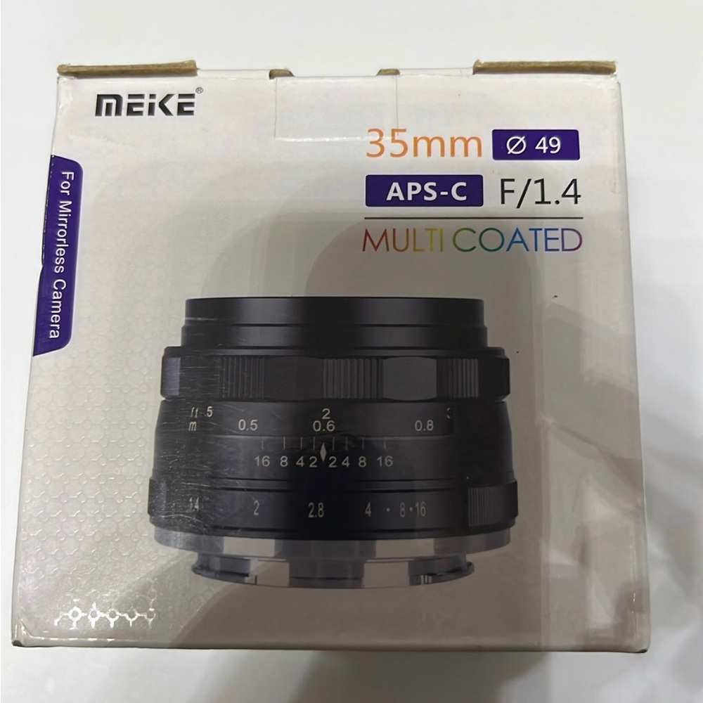 Meike 35mm F1.4 APS-C Prime Manual Focus Lens Compatible with Canon EF-Mount